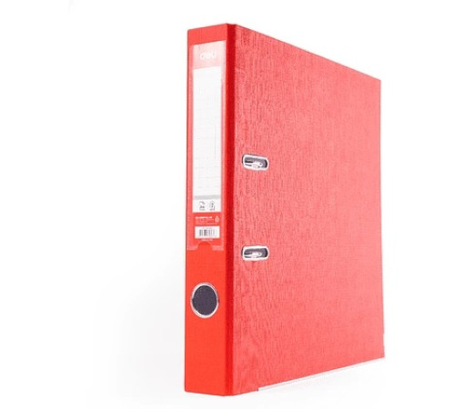 Папка регистратор А4, ПВХ Эко, 50 мм."Deli"красный, Китай