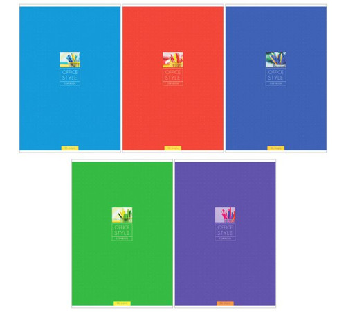 Тетрадь А4, 96 л, клетка, скоба Моноколор.Office style". РФ