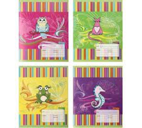 Тетрадь А5~ 18л.лин.скоба, Крутые автомобили ассорти/Дивные животные, РФ