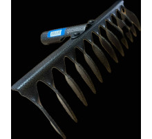 Грабли 12-зубые, витые РЕЛЬСОВАЯ СТАЛЬ, клёпаные, без черенка, 32см. Россия