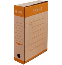 Коробка архивная 80 мм. ECO бурый/оранжевый, 327*80*240мм, РБ