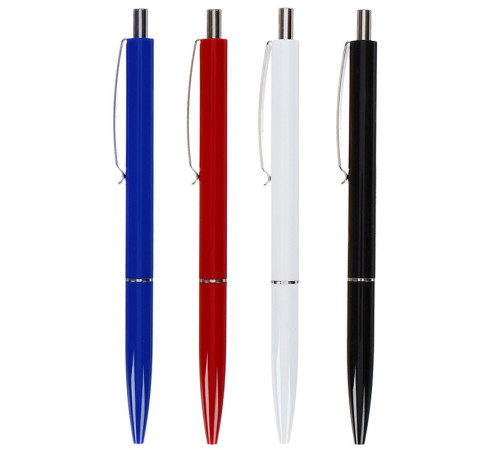 Ручка шарик/автомат M&G 0,7 мм, ассорти, стерж. синий,, Китай